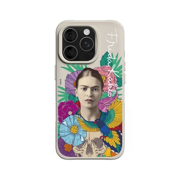 iPhone 16 Pro SolidX 貝殼灰 - Frida Kahlo - 卡蘿與鸚鵡