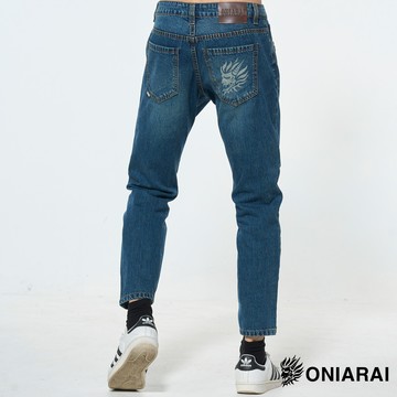 【新年爆殺價↘$988】潮流鬼洗–705縱系復古舒適九分錐型褲 - BLUE WAY 鬼洗い