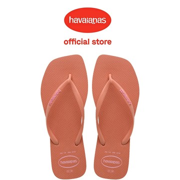 Havaianas哈瓦仕 拖鞋 金屬logo 方形 橘 Slim Square Logo 4148959-9259W