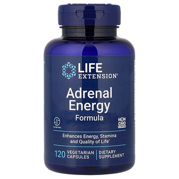 Life Extension, 腎上腺能量配方，120 粒素食膠囊。