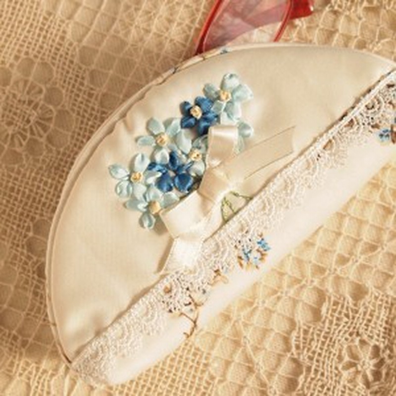 メガネケース おしゃれ レディース アンティーク風リボン刺繍 ブルー 通販 Lineポイント最大1 0 Get Lineショッピング
