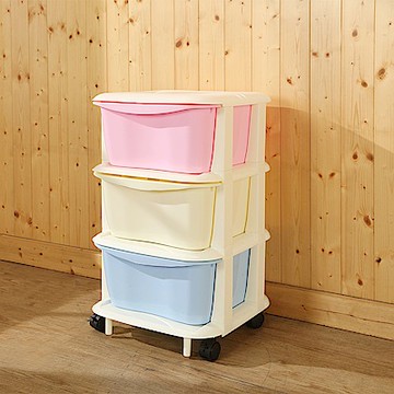 BuyJM繽紛三抽活動收納推車/抽屜櫃/寬36x37x63公分-DIY