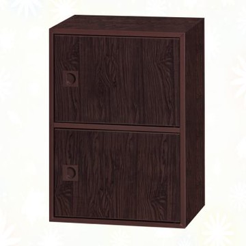 文創集-南亞塑鋼     川崎 南亞塑鋼1.4尺雙開門內二格收納櫃-43.4x31x60.7cm免組