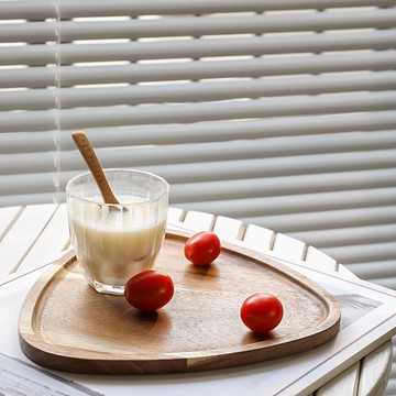 相思木托盤不規則橢圓盤子早餐盤點心盤小吃盤水果盤下午茶盤
