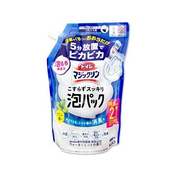 KAO 日本馬桶高吸附去污消臭泡沫清潔劑補充包660ml/袋-薄荷香(深藍)
