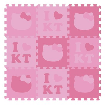 Hello Kitty EVA巧拼地墊30x30cm 9入