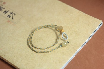 【柔光】手鏈/祈福手繩牛角珠/文藝手工編織 男女通用款