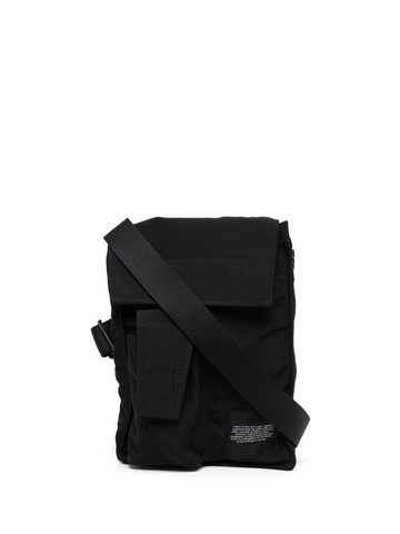 Julius - logo-patch cotton shoulder bag - men - Cotton/Polyester - One Size - Black