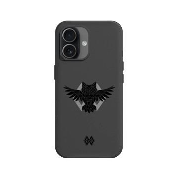 iPhone 17 SolidX 黑 - 花生騷 WasangShow - 貓頭鷹圖騰