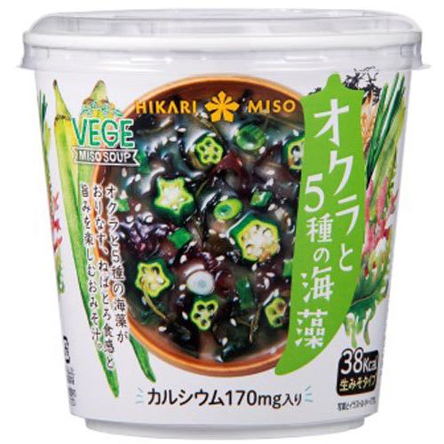 ひかり味噌 VEGE MISO SOUP オクラと5種の海藻 17.9g