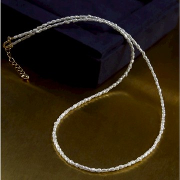 澳白碎銀系列 海水南洋澳白 Keshi珍珠 項鏈 無核天然 鎖骨鏈 冷光 頸鏈 氣質優雅 高端珍珠