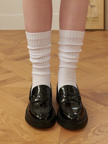 Annie wrinkle Midcalf Socks SC8083 3 Colors