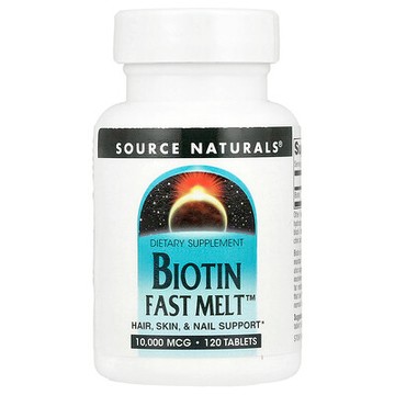 Source Naturals, Biotin Fast Melt™，10,000 微克，120 片