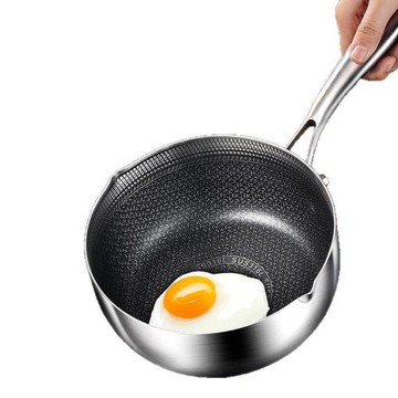 勛順316日式雪平鍋不銹鋼小奶鍋家用輔食不粘鍋電磁爐煮面鍋湯鍋