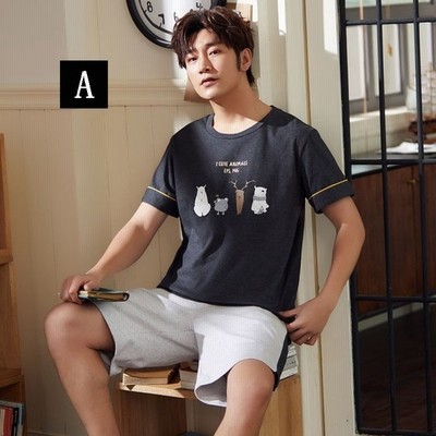 メンズ パジャマ ２点セット 夏 半袖 綿100 上下セット 紳士夏パジャマ チェック柄 プリント 男士用 パンツ ルームウェア ナイトウェア 大きいサイズ 部屋着 通販 Lineポイント最大get Lineショッピング