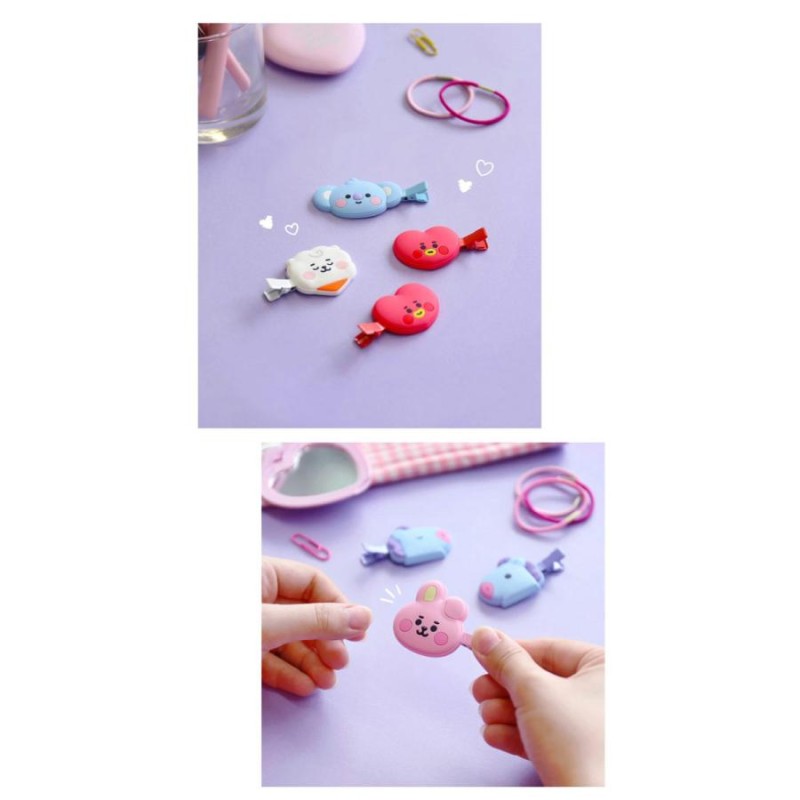 BT21 公式グッズ HAIR CLIP 前髪クリップ bt21 ヘアクリップ bt21