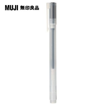 【MUJI 無印良品】自由換芯附蓋膠墨筆/黑0.38mm