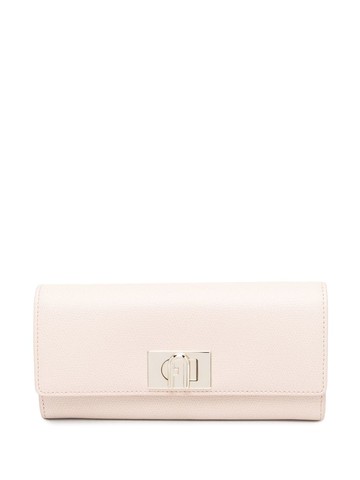 Furla - logo-plaque leather purse - women - Calf Leather - One Size - Neutrals