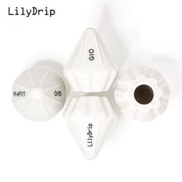 LilyDrip利利珠陶瓷材質適用V60標準濾杯意式手沖咖啡增萃取配件