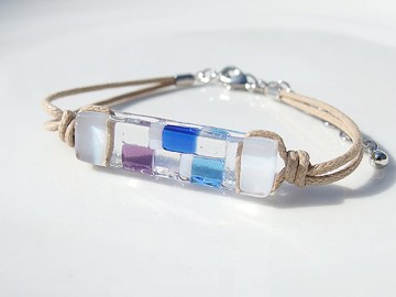 雪玻璃 (Yuki [Sasameyuki]) 手鍊 / 腳鍊 [長度、金屬自由選擇] [定做]