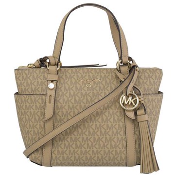 MICHAEL KORS SULLIVAN 印花防刮手提兩用包.棕色