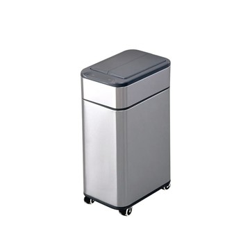 隨行太空艙-不鏽鋼雙開蓋感應垃圾桶20L  ELPH9811U-O