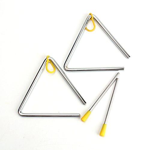 Foraineam Pack Inch Hand Percussion Instrument Triangles with Striker