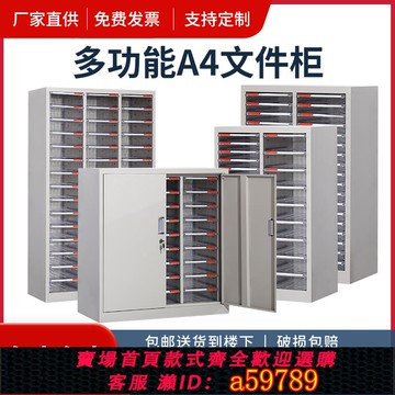 【全網低價 可打統編】A4文件整理柜財務合同柜收據票據柜18/36帶門擋案存放辦公效率柜
