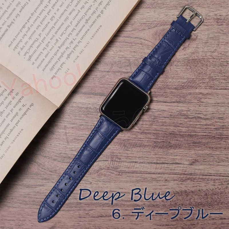 GANZO アップルウォッチ 花柄 スモールクロコ レザーベルト 38