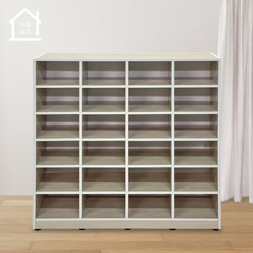 3.4尺開放式塑鋼鞋櫃 置物櫃 收納櫃 防水塑鋼家具 開棚鞋櫃(24格)【巧沐家具】