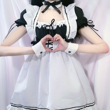 原創大碼日系女僕裝奇蹟暖暖cosplay遊戲制服lolita洛麗塔連衣裙