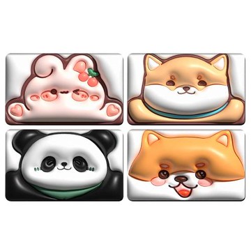 YOGEMDI 3D立體膨脹可愛柴犬硅藻土地墊