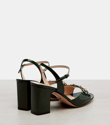 Gucci Lady Horsebit 75 patent leather sandals