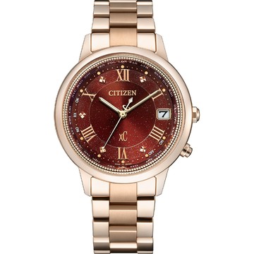 CITIZEN XC Hebe田馥甄配戴款 酒紅 光動能鈦電波女錶 開學新裝備 CB1138-62W