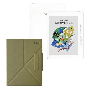 HyRead Gaze Pro Note C 7.8吋彩色電子紙閱讀器+Gaze Pro Note 系列 7.8吋磁吸側翻皮套(抹茶綠)【側翻磁吸皮套組】