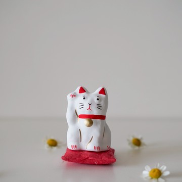 【Yourtableware】禮物獨家 日本 迷你招財貓 和紙擺飾 小眼睛白貓 喬遷禮 新居落成 賀開業