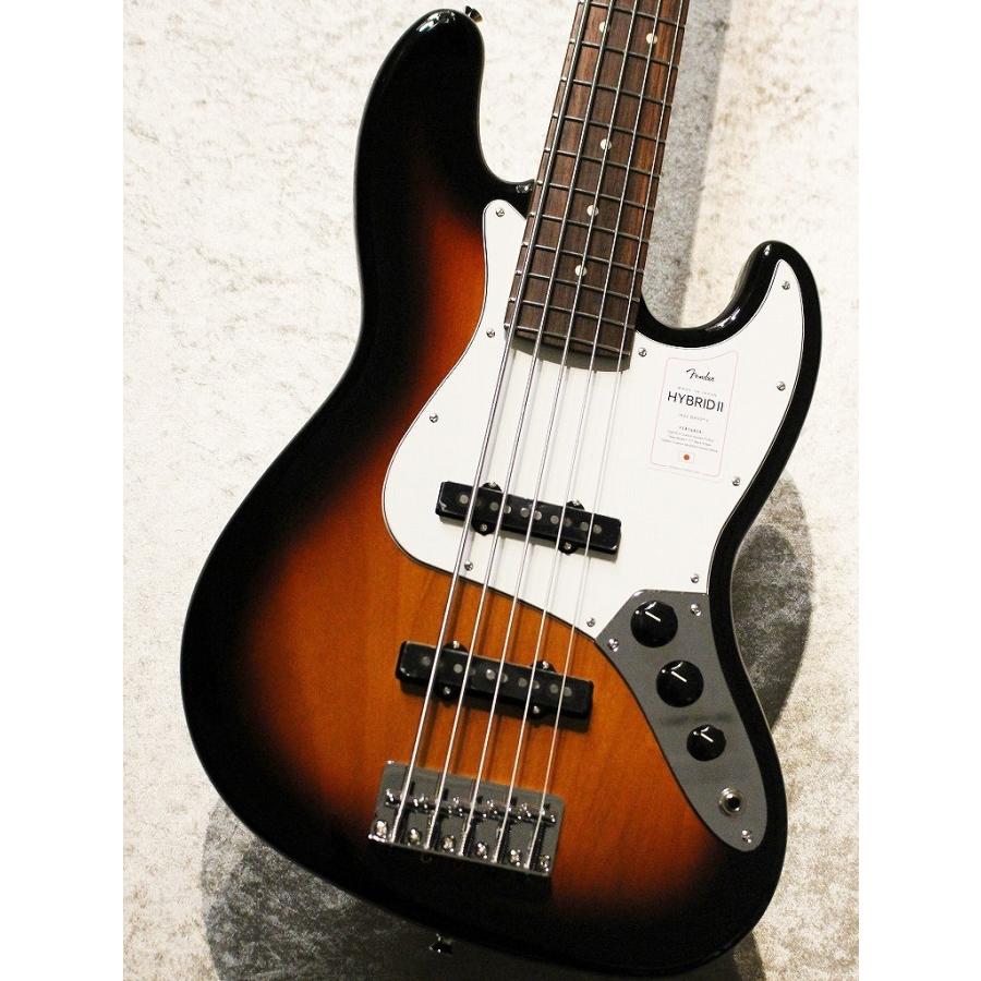 Fender Made in Japan Hybrid II Jazz Bass V -3 Color Sunburst