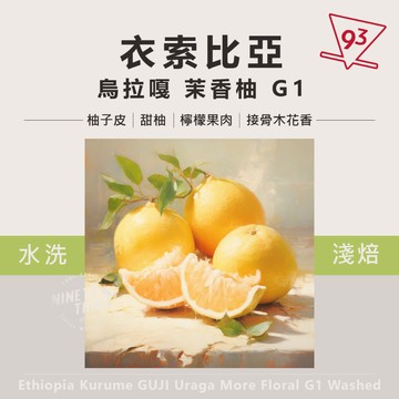 衣索比亞 可如蜜 古吉 烏拉嘎 G1 茉香柚處理站 水洗 淺焙 200g 咖啡豆『93咖啡』