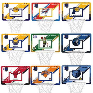 NBA 小籃框 附球 壁掛式 室內玩具 湖人 雷霆 溜馬 勇士 賽爾提克 灰狼 公牛 尼克 灰熊 SBA305