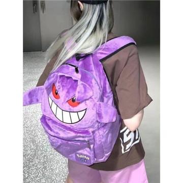 書包女大容量可愛卡通高顏值搞怪毛絨雙肩包情侶款男大學生背包