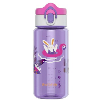 evorie 愛得利 Tritan 直飲水杯  防漏耐用  380ml  24個月以上  紫色  1個