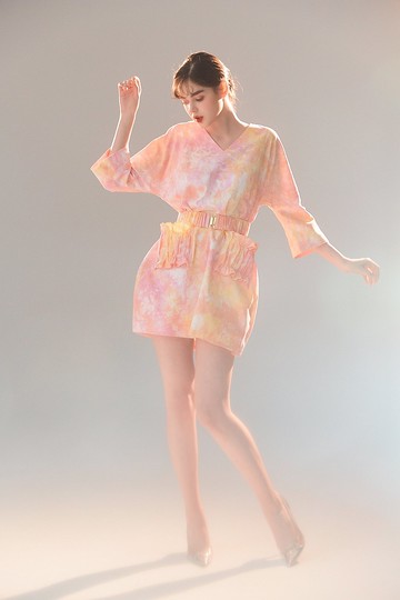 【C ME限量手感工藝洋裝】凡爾賽之花寬袖洋裝