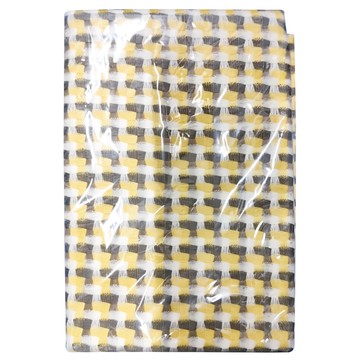 好物良品 四季通用全棉針織格紋沙發抱枕套  45 x 45cm  黃灰色