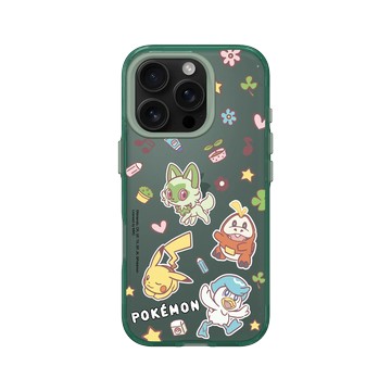 iPhone 16 Pro Clear 憂墨綠 - 寶可夢 Pokemon - 暖色系列-最初的夥伴