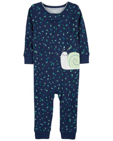 Toddler 1-Piece Floral 100% Snug Fit Cotton Footless PJs
