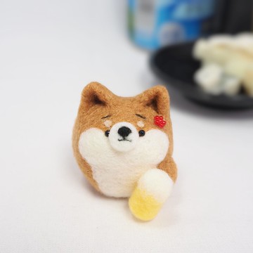 啤酒眉柴犬（紅柴犬、黑柴犬、白柴犬）-女孩型-羊毛氈