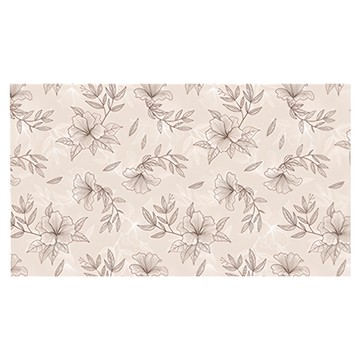 好物良品 印花質感生活軟玻璃防油防燙防髒PVC餐桌墊  80 x 140cm  1個  金邊杜鵑