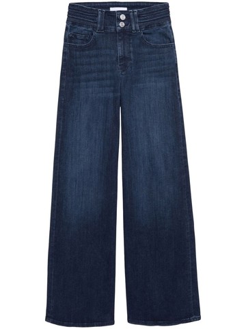 Frame Woman Triple Binding Wide Leg Jeans