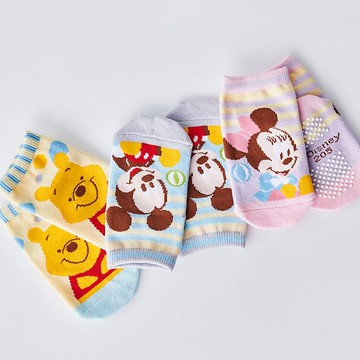 【ONEDER旺達】迪士尼米奇 冰雪奇緣艾莎幼童止滑襪 台灣製寶寶襪