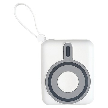 MCK 科技 磁吸無線充自帶線行動電源 10000mAh  白色  MCK-LPB001